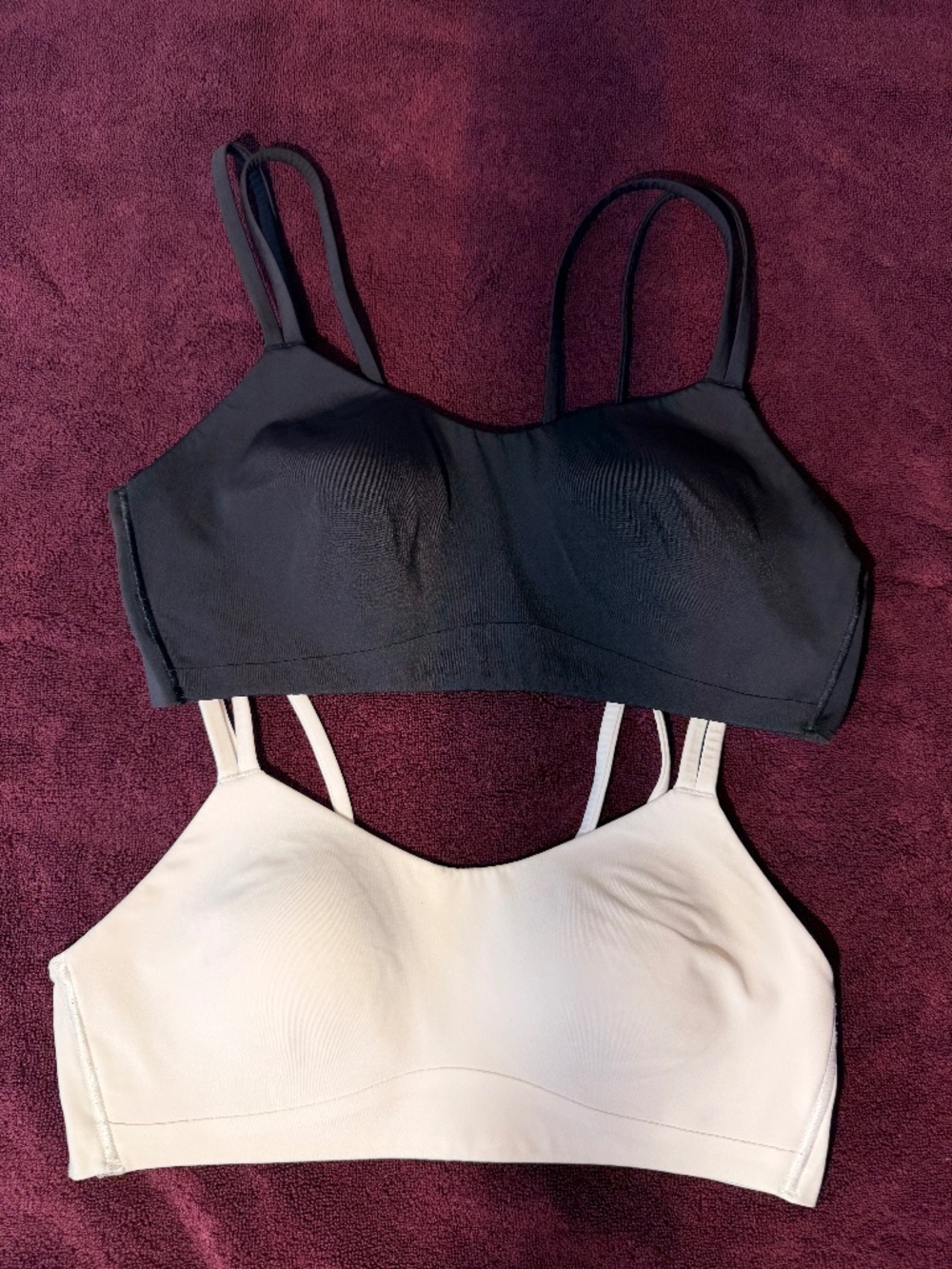 Lululemon Black & White Pair of Like a Cloud Bras